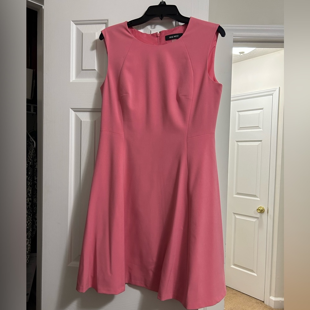 Nine West pink shift dress! Size 8, worn once.
